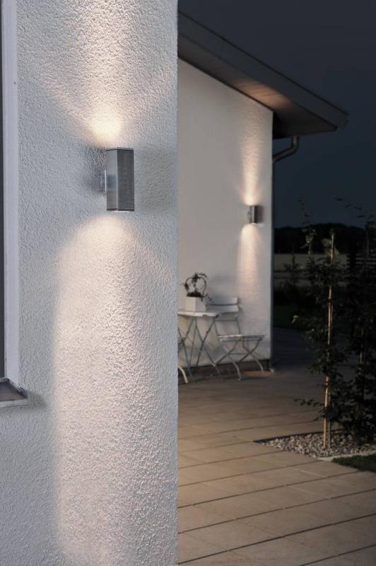 Konstsmide 7907-310 Monza Wandleuchte Aluminium, klares Glas, Reflektor