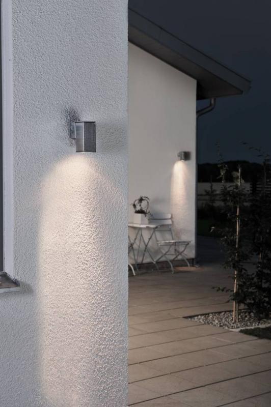 Konstsmide 7908-310 Monza Wandleuchte Aluminium, klares Glas, Reflektor