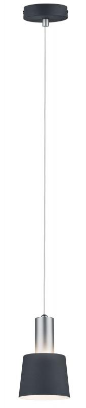 Aktion: Nur noch angezeigter Bestand verfügbar - Paulmann 79691 Neordic Haldar Pendelleuchte max.1x20W E14 Dunkelgrau/Chrom