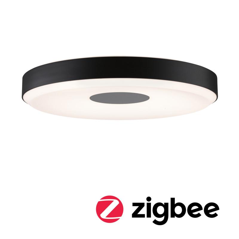 LED Smart Effect Puric Paulmann Schwarz/Grau 1,5W dimmbar warmweiß Pane 79778 Deckenleuchte Home Zigbee