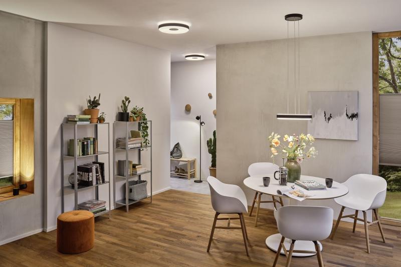 Paulmann 79782 LED Tischleuchte modern Smart Home Zigbee Puric Pane warmweiß 4,5W Schwarz