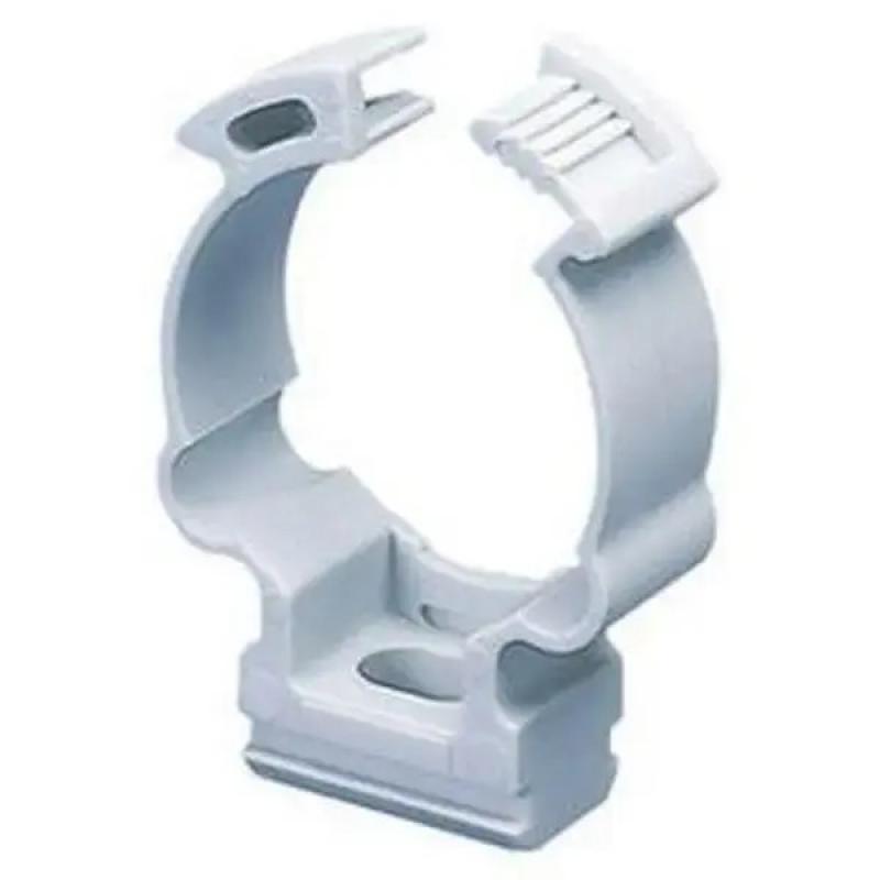 GEWISS 100 Stück GW50607 Rohrschelle Ø 25 mm grau RAL 7035 Polyamid