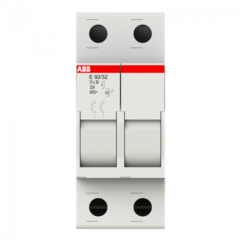 ABB E 92/32 Sicherungs-Trennschalter, 2Pol, 32A für Sicherungseinsatz 10,3 x 38mm (AC-22