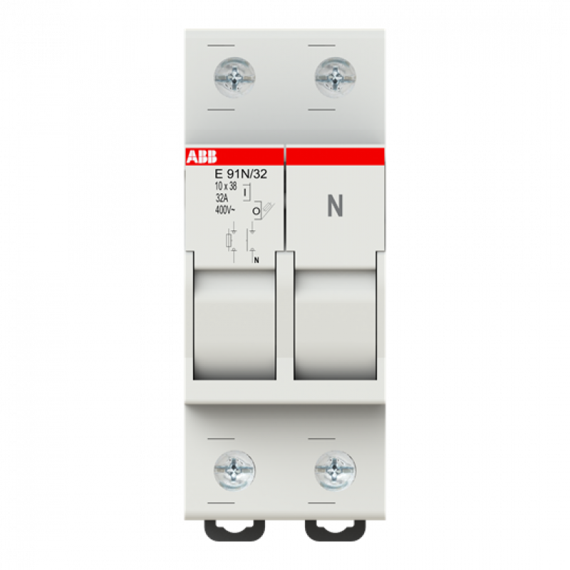 ABB E 91N/32 Sicherungs-Trennschalter, 1+N Pol, 32A für Sicherungseinsatz 10,3 x 38mm (AC-22