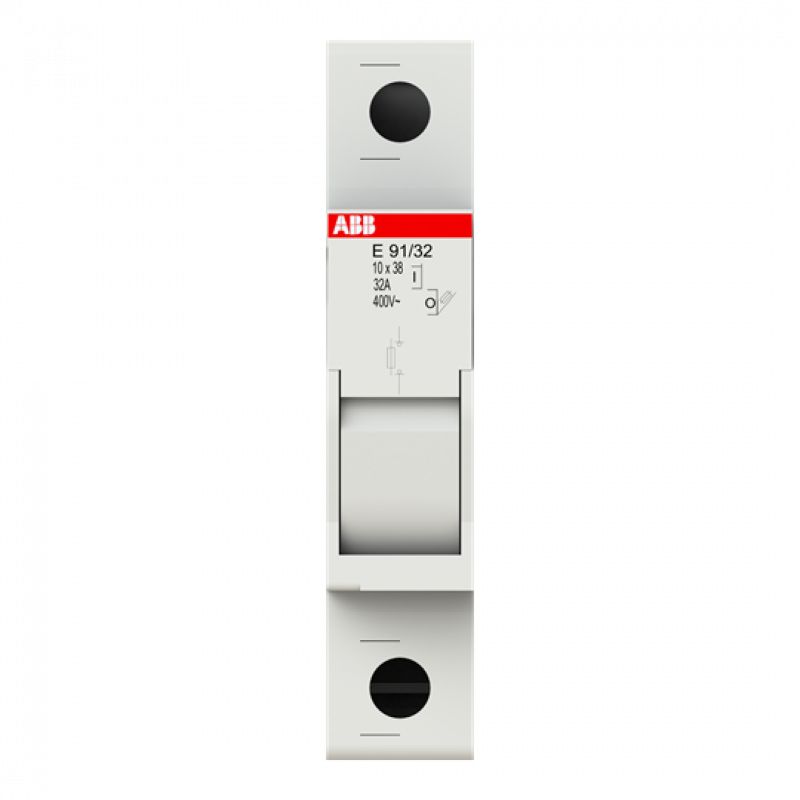 ABB E 91/32 Sicherungs-Trennschalter, 1Pol, 32A für Sicherungseinsatz 10,3 x 38mm (AC-22