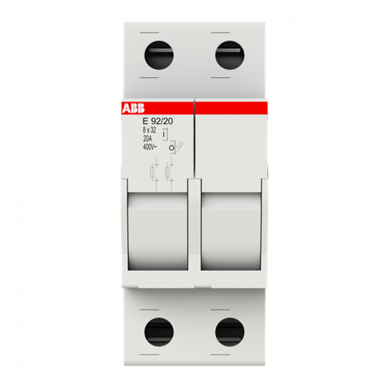 ABB E 92/20 Sicherungs-Trennschalter, 2Pol, 20A für Sicherungseinstatz 8,5 x 31,5mm