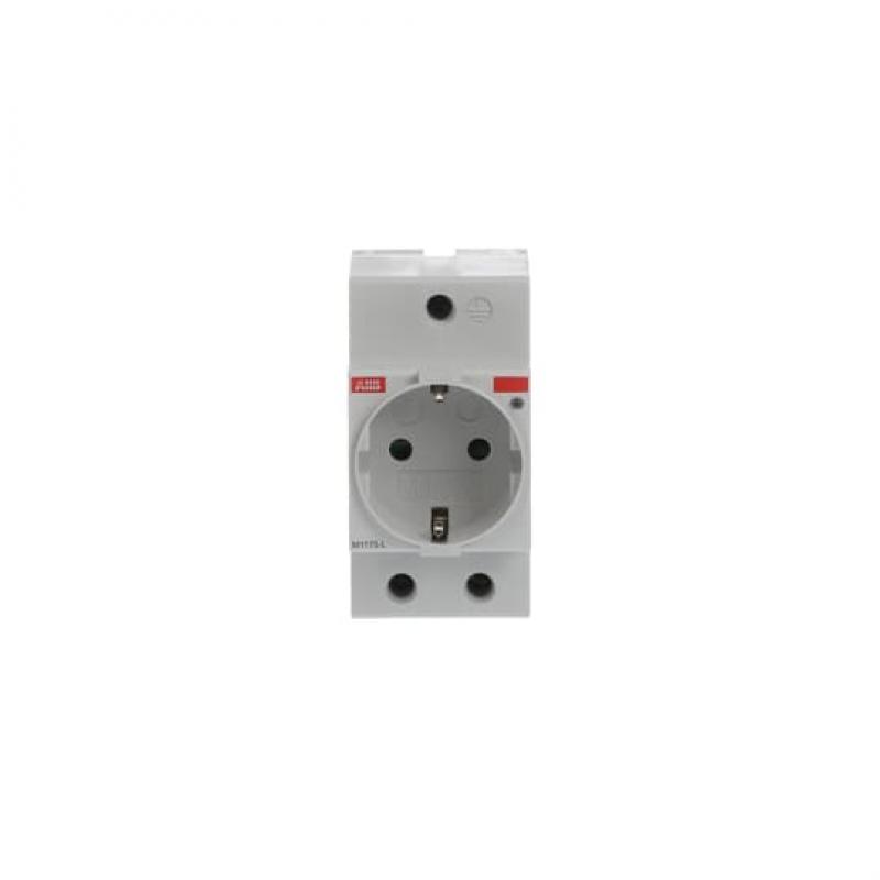 ABB M1175-L SCHUKO-Steckdose lichtgrau, RAL 1173 mit integrierter Kontrollleuchte