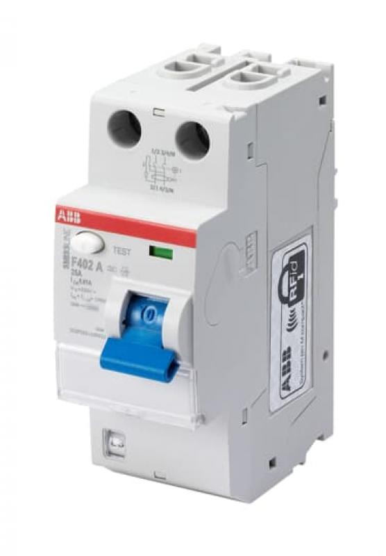 ABB F402 40 A100 Fehlerstrom-Schutzschalter 2P, 40 A, 100 mA, SMISSLINE TP
