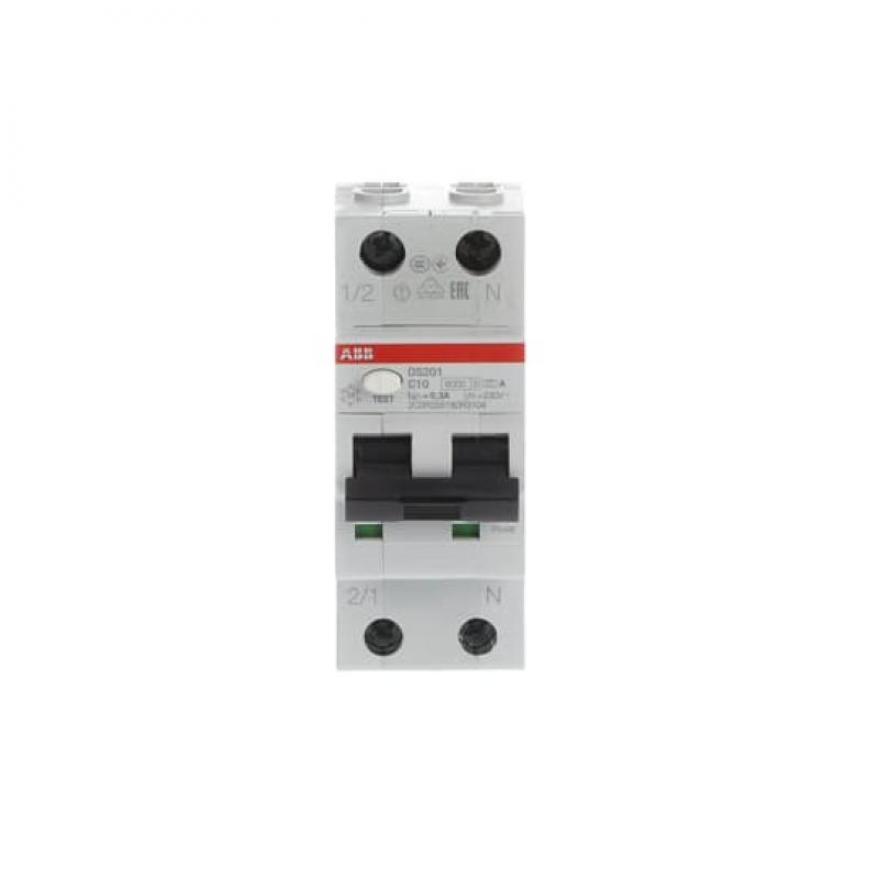 ABB DS201 C10 A300 FI/LS-Schalter 6kA, 1P+N, Typ A, C 10, 300mA