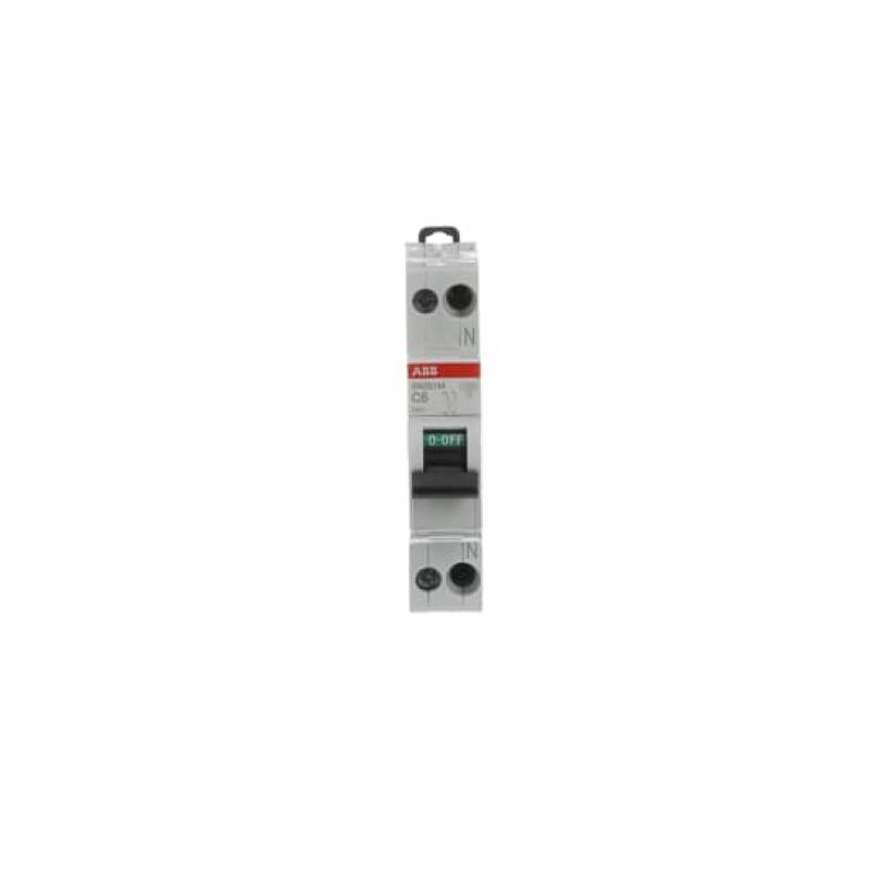 ABB SN201 M-C6 Sicherungsautomat C-Char., 10 kA, 6 A, 1P+N Neutralleiter rechts