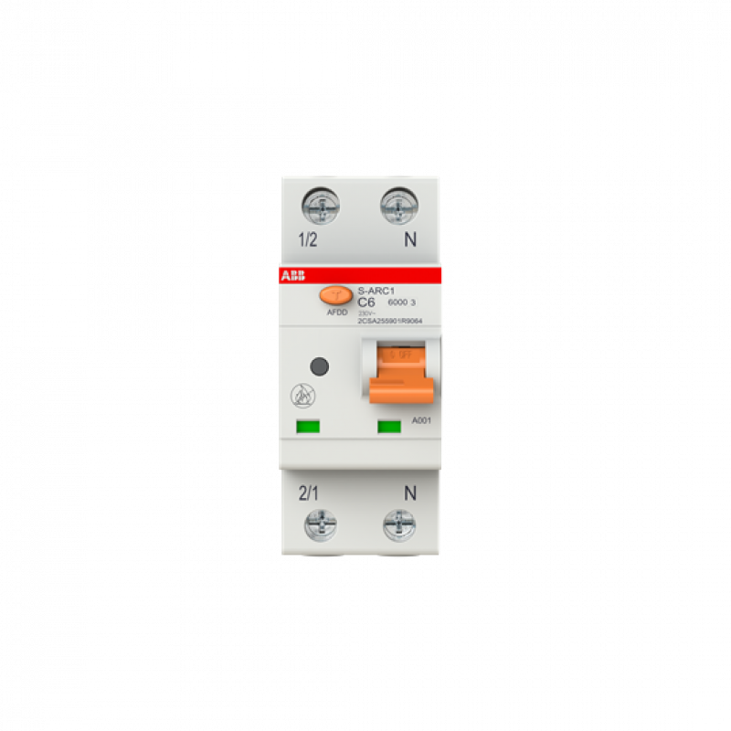 ABB S-ARC1 C6 AFDD+LS, 6 kA, 1P+N, 2TE Fehlerlichtbogen-Schutzeinrichtung + LS