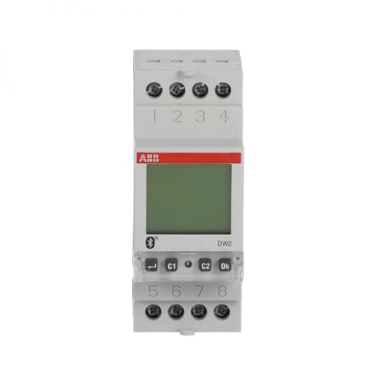 ABB DW2 Wochenzeitschaltuhr 2 Kanäle Bluetooth Programmierung per App Bis 500 W LED-Last
