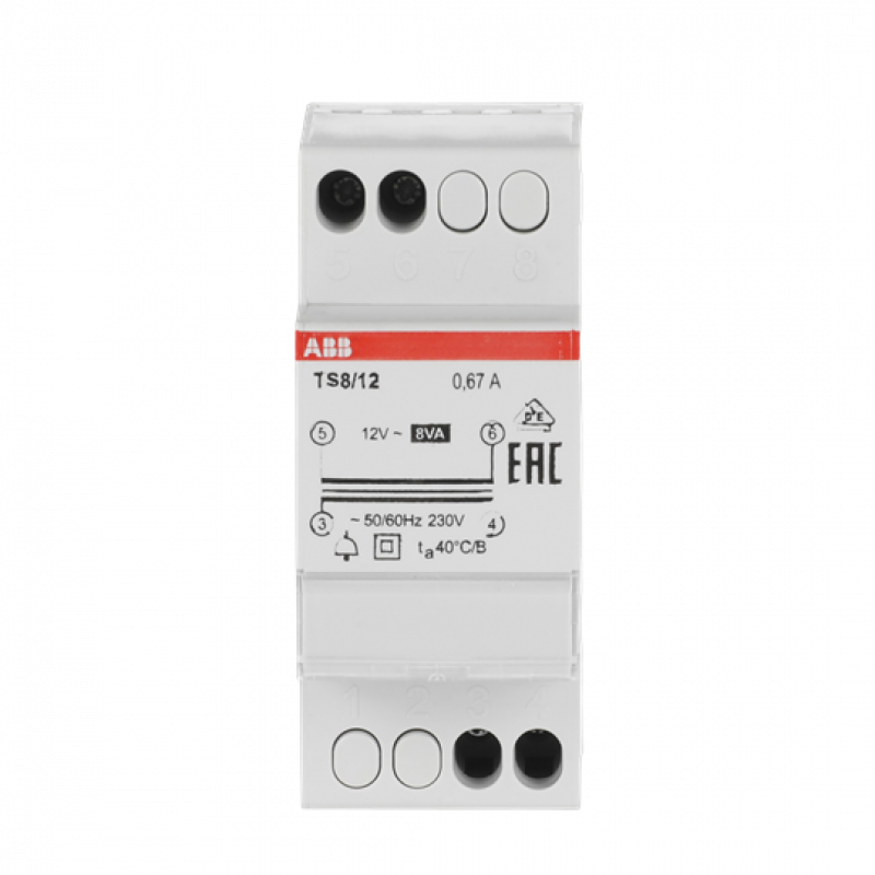 ABB TS8/12 Klingeltransformator 8 VA, 12 V AC