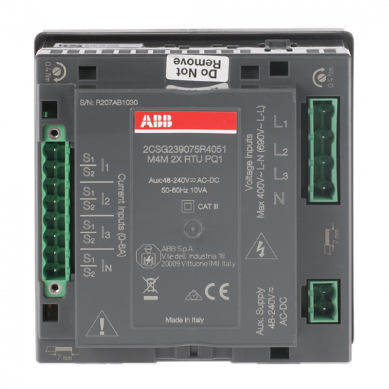 ABB M4M 2X MODBUS PQ1 Netzanalysegerät, Hutschienen-Gerät ohne Display, Protokoll: Modbus RTU