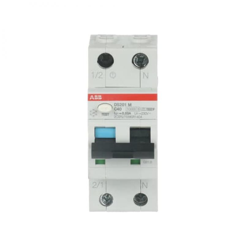 ABB DS201 M C40 F30 FI/LS-Schalter 10kA, 1P+N, Typ F, C 40, 30mA