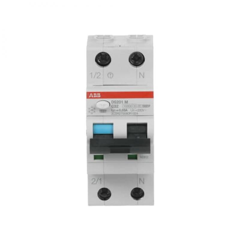 ABB DS201 M C32 F30 FI/LS-Schalter 10kA, 1P+N, Typ F, C 32, 30mA