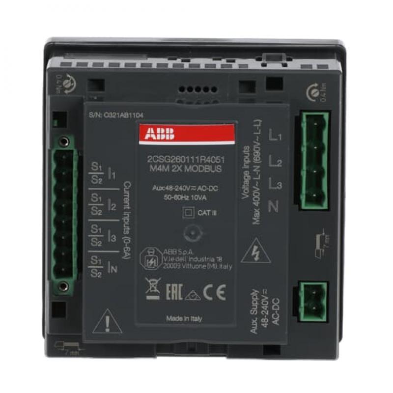 ABB M4M 2X MODBUS Netzanalysegerät, Hutschienen-Gerät ohne Display, Protokoll: Modbus RTU