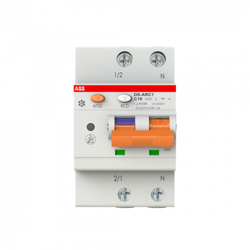 ABB DS-ARC1 M C16 A30 AFDD+RCBO Fehlerlichtbogen-Schutzeinrichtung+FI/LS 1P+N AFDD schützt vor Fehlerlichtbögen