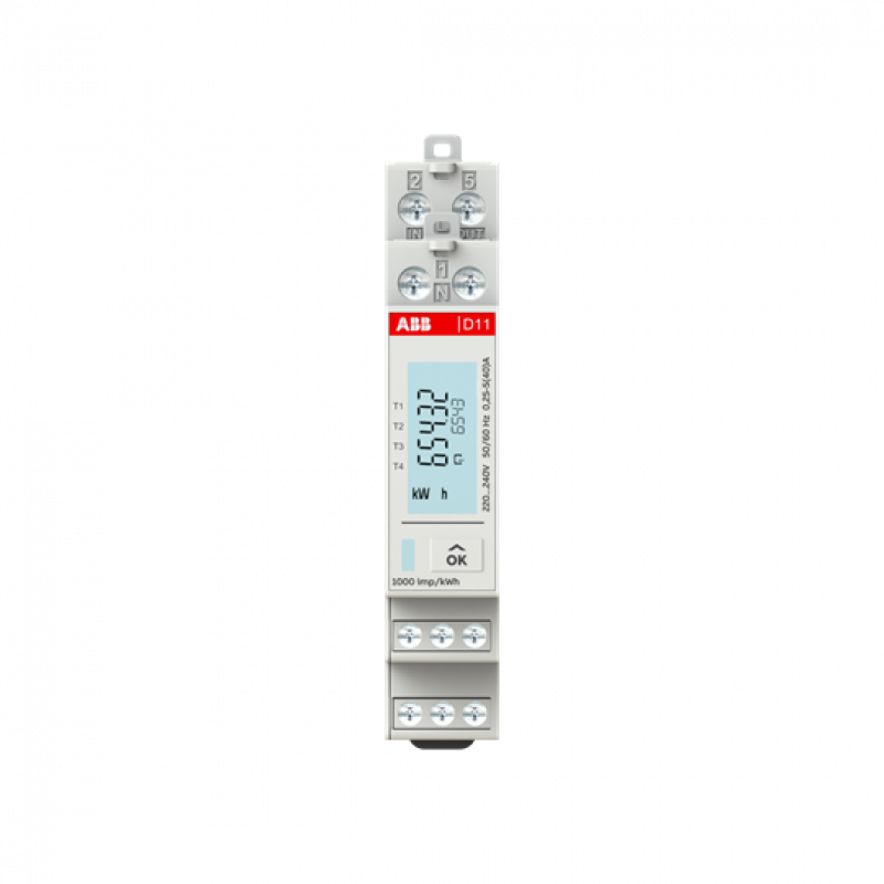 ABB D11 15-M 40 MBUS Wechselstromzähler 40A, Mbus, MID, 1DO+1DI