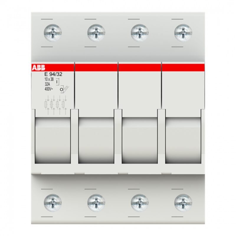 ABB E 94/32 Sicherungs-Trennschalter, 4Pol, 32A für Sicherungseinsatz 10,3 x 38mm (AC-22