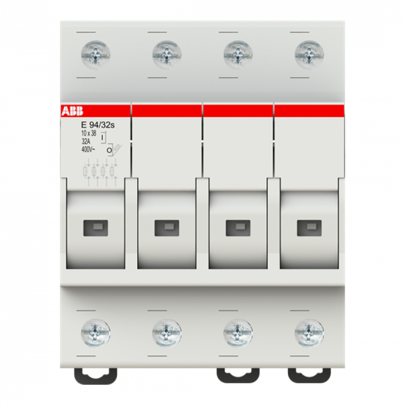 ABB E 94/32s Sicherungs-Trennschalter, 4Pol, 32A für Sicherungseinsatz 10,3 x 38mm AC-22B mit Sicherungsüberwachungsanzeige
