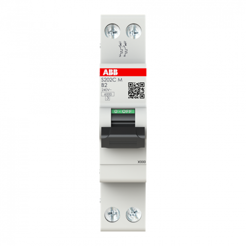 ABB S202C-B2 Sicherungsautomat    2P - 2 A - B(230 V) 6 kA