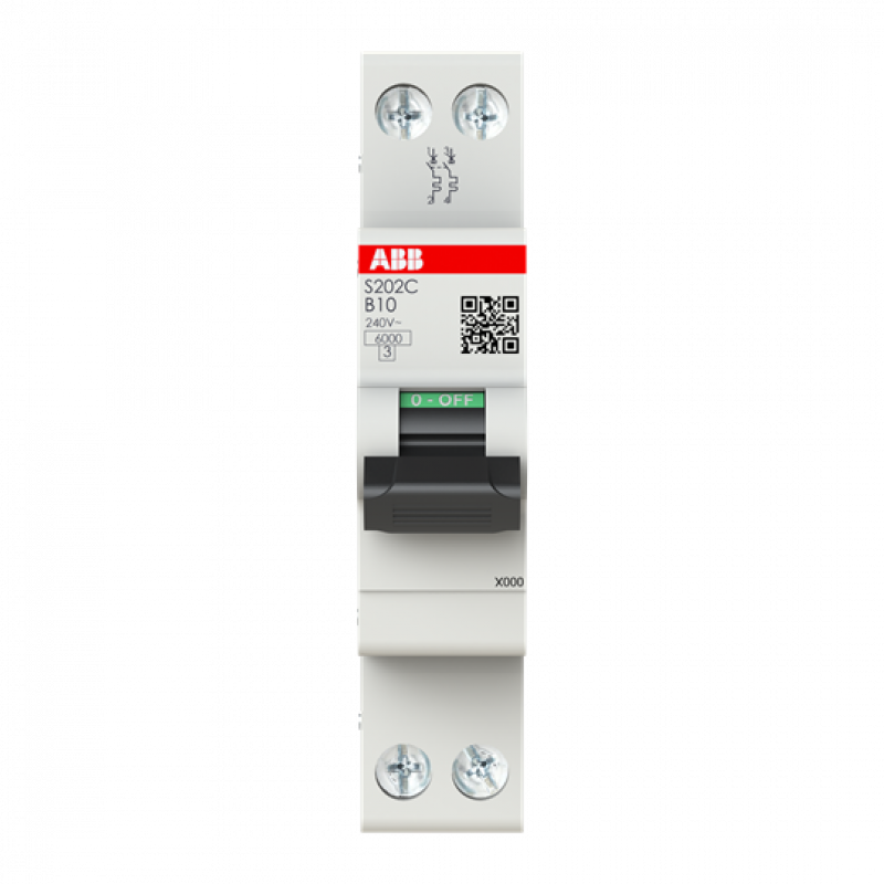 ABB S202C-B10 Sicherungsautomat    2P - 10 A - B(230 V) 6 kA