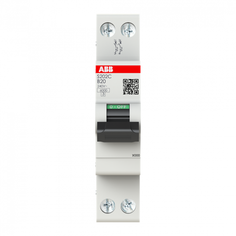 ABB S202C-B20 Sicherungsautomat    2P - 20 A - B(230 V) 6 kA
