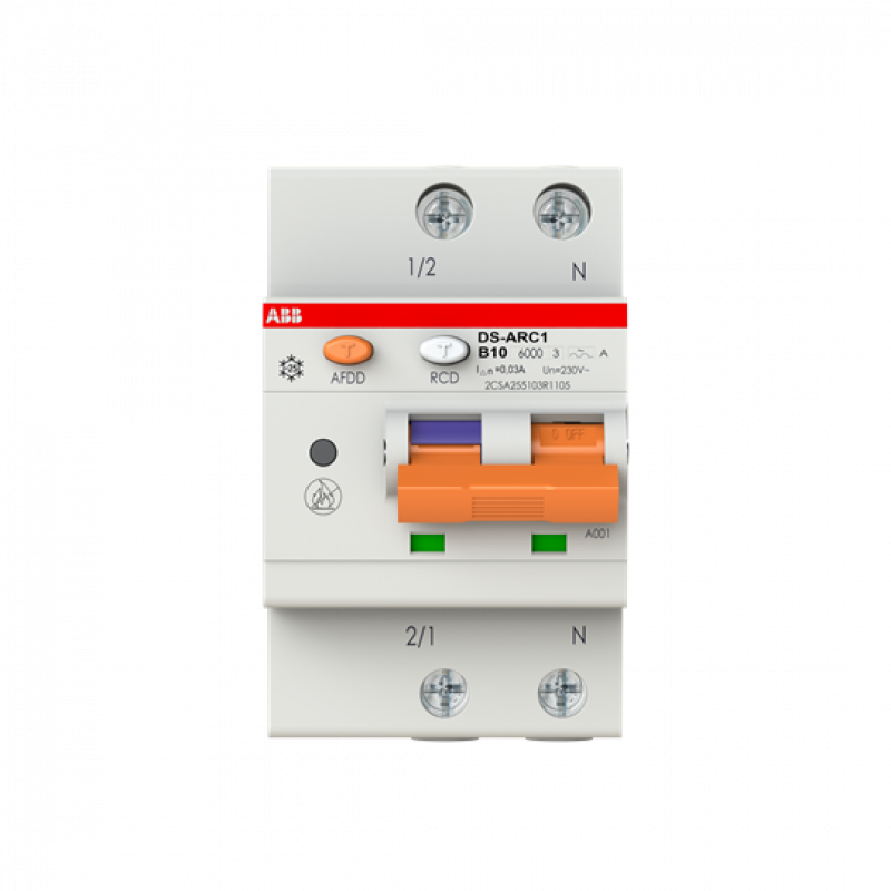 ABB DS-ARC1 B10 A30 AFDD+FI/LS 6 kA, 3TE 1P+N AFDD schützt vor Fehlerlichtbögen Fehlerlichtbogen-Schutzeinrichtung+FI/LS