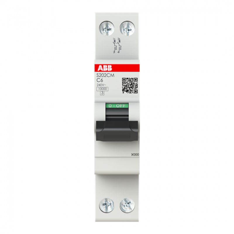 ABB S202CM-C6 Sicherungsautomat    2P - 6 A - C(230 V) 10 kA