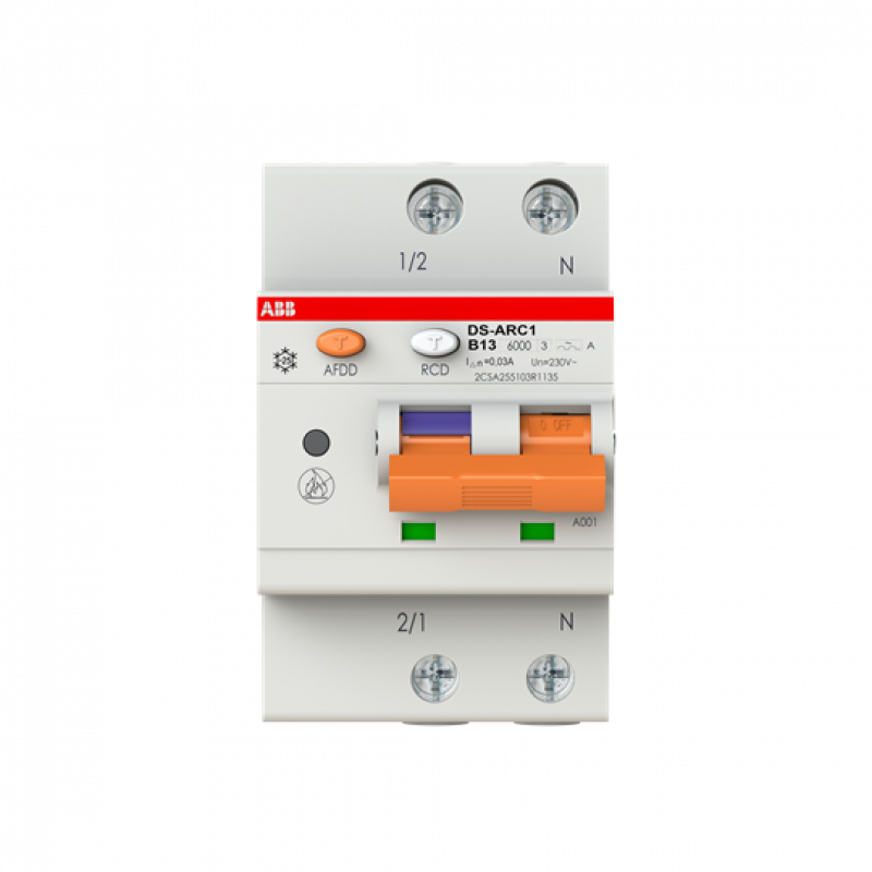 ABB DS-ARC1 B13 A30 AFDD+FI/LS 6 kA, 3TE 1P+N AFDD schützt vor Fehlerlichtbögen Fehlerlichtbogen-Schutzeinrichtung+FI/LS