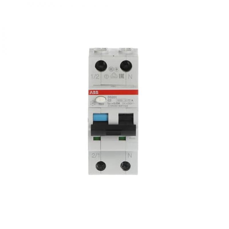ABB DS201 C2 A30 FI/LS-Schalter 6kA, 1P+N, Typ A, C 2, 30mA