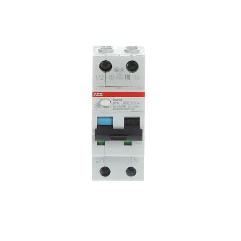 ABB DS201 C16 A30 FI/LS-Schalter 6kA, 1P+N, Typ A, C 16, 30mA
