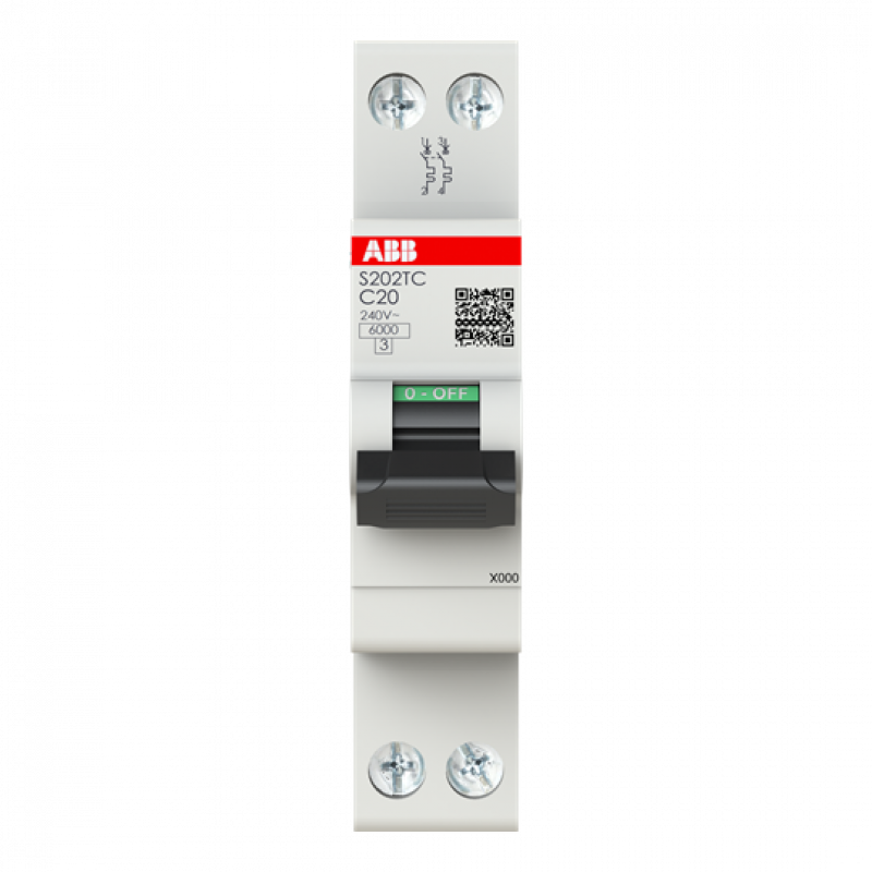 ABB S202TC-C20 Sicherungsautomat    2P - 20 A - C(230 V) 6 kA