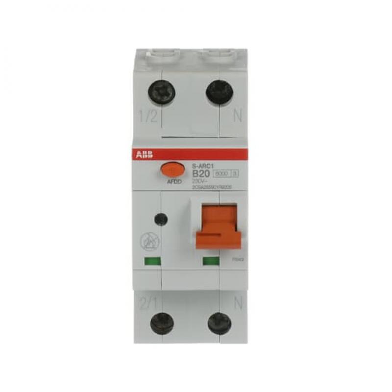 ABB S-ARC1 B20 AFDD+LS, 6 kA, 1P+N, 2TE Fehlerlichtbogen-Schutzeinrichtung + LS