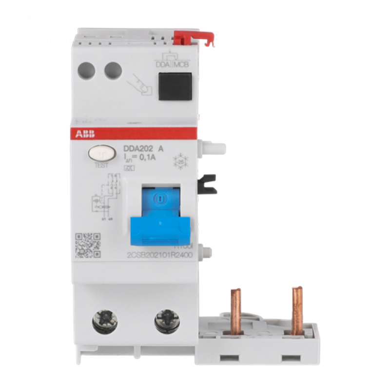 ABB DDA202 A-40/0.1 FI-Block für S202/S302 2P, Typ A, 40A, 100mA