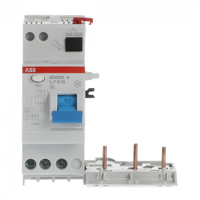 ABB DDA203 A-25/0.1 FI-Block für S203/S303 3P, Typ A, 25A, 100mA