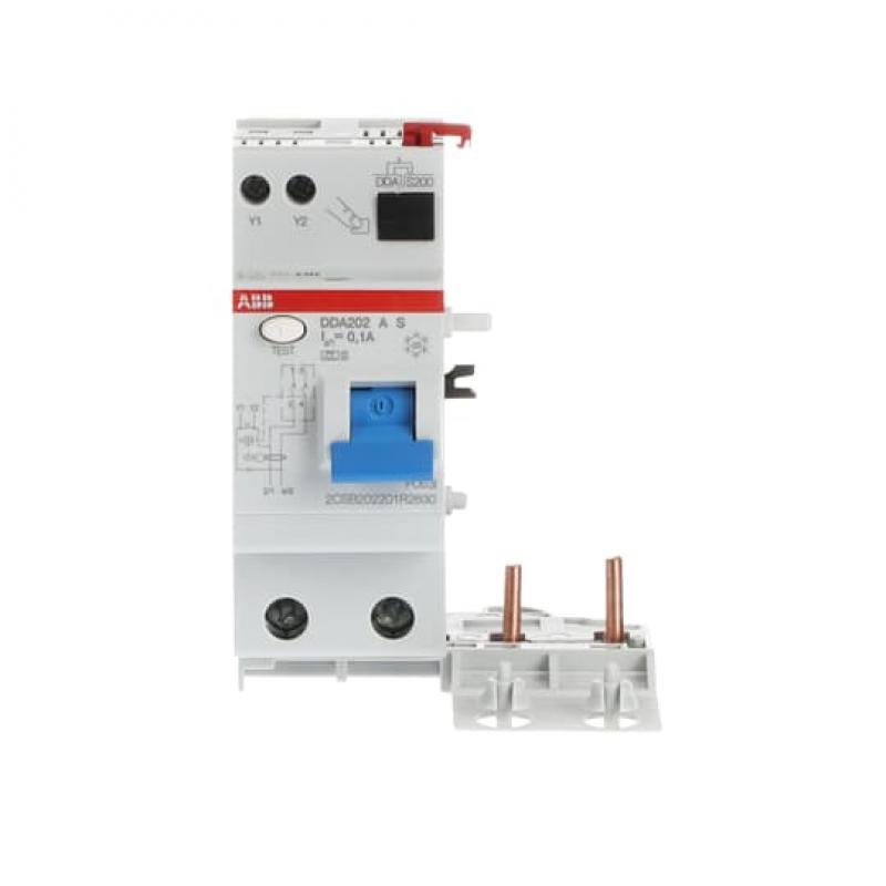 ABB DDA202 A S-63/0.1 FI-Block für S202/S302 2P, Typ A, 63A, 100mA, selektiv