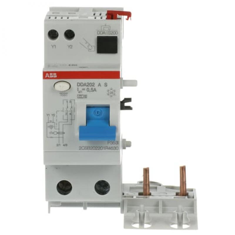 ABB DDA202 A S-63/0.5 FI-Block für S202/S302 2P, Typ A, 63A, 500mA, selektiv
