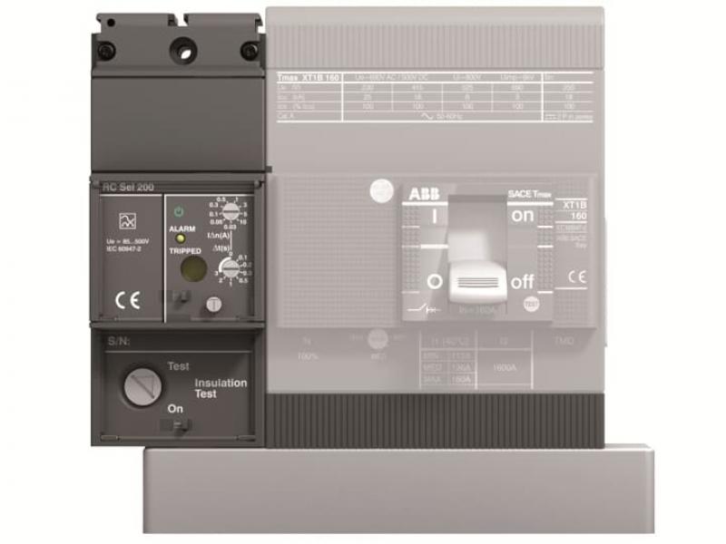 ABB RC Sel 200 HV 85...690Vac XT1 4p F RC Sel Fehlerstroms., Festeinbau, steckbare und ausfahrbare Version, 4polig Zubehör für XT1