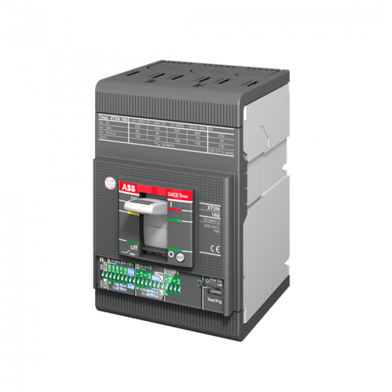 ABB XT2L 160 Ekip M Dip I In=10A 3p F F Kompaktleistungsschalter Tmax XT2 mit vorderseitigen Anschlüssen, 3polig