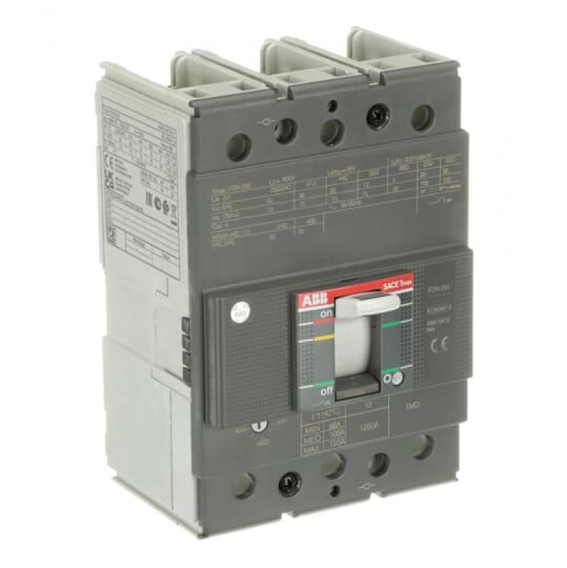 ABB XT3N 250 TMD 125-1250 3p F F Kompaktleistungsschalter Tmax XT3 mit vorderseitigen Anschlüssen, 3polig