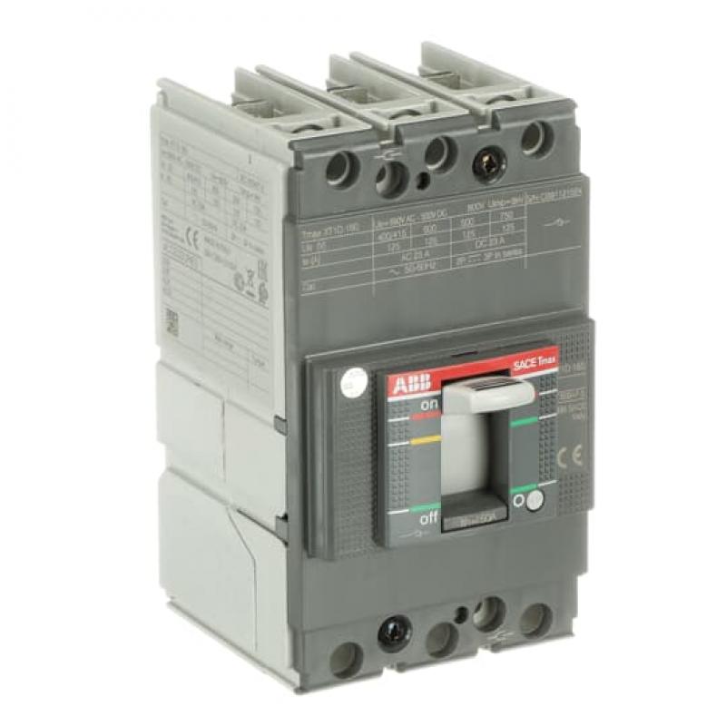 ABB XT1D 160 3p F F Kompaktlasttrennschalter Tmax XT1D mit vorderseitigen Anschlüssen, 3polig