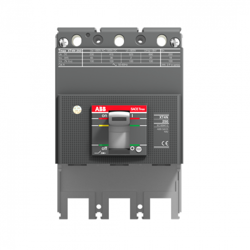 ABB XT4L 160 BREAKING PART 3p F F Schalteinheit Tmax XT4, mit vorderseitigen Anschlüssen Einsatz nur mit Schutzauslöser
