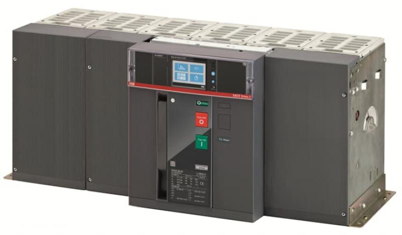 ABB E6.2H/E9 6300 Ekip Hi-Touch LSIG 3p FHR Offener Leistungsschalter Emax2 rückseitig waagerechte Flachanschlüsse In=6300 A 3P 900 V Version F