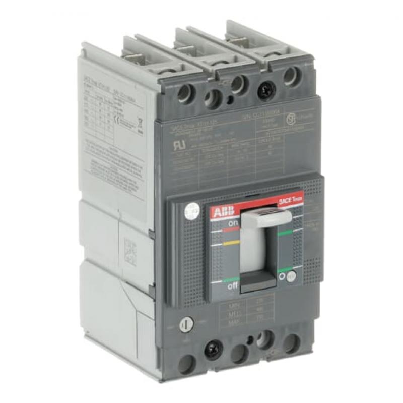 ABB XT1H 125 MCP In=70 3p F F UL/CSA Kompaktleistungsschalter Tmax XT1 mit vorderseitigen Anschlüssen, 3polig