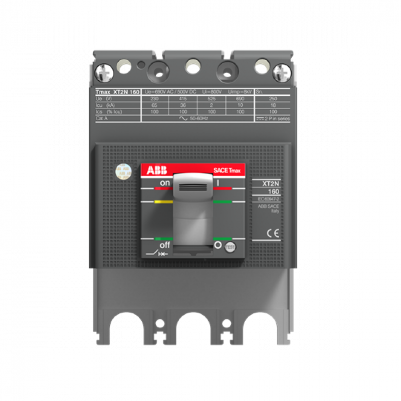 ABB XT2V 125 BREAKING PART 3p F F UL/CSA Schalteinheit Tmax XT2, mit vorderseitigen Anschlüssen Einsatz nur mit Schutzauslöser