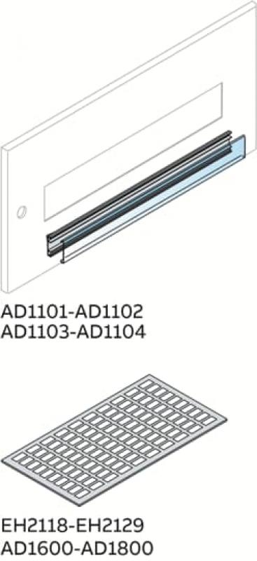 ABB IS2-EH2118 IS2 AM2 20 Etikettenhalterungen, 18 DIN-Module B=325mm