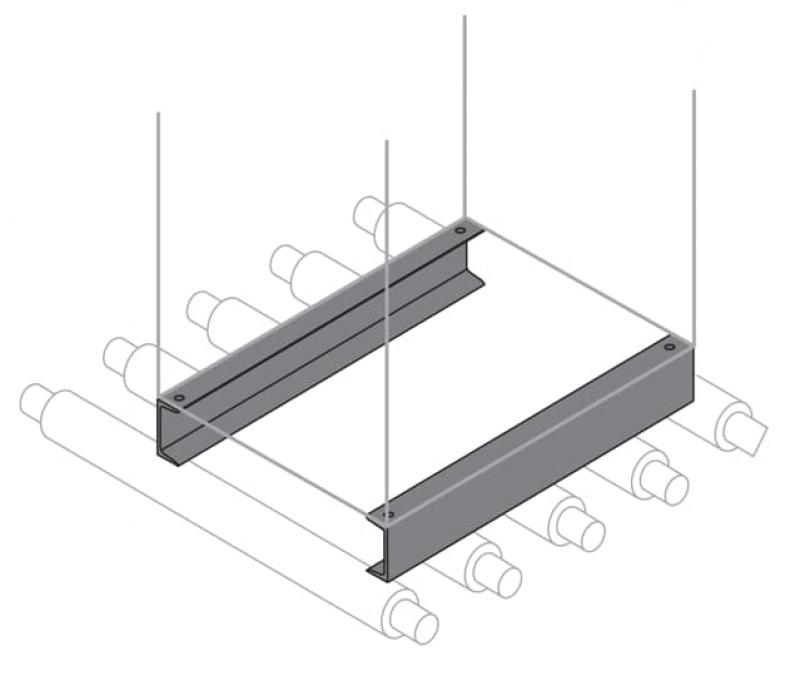 ABB IS2-EZ8001 Stahlschiene 2, H=100mm, B=800mm, IS2