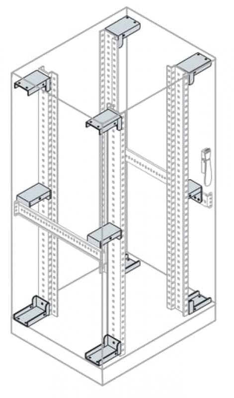 ABB IS2-EB8000 4 Befestigungswinkel für 19-Zoll, H.Prof. B=800mm